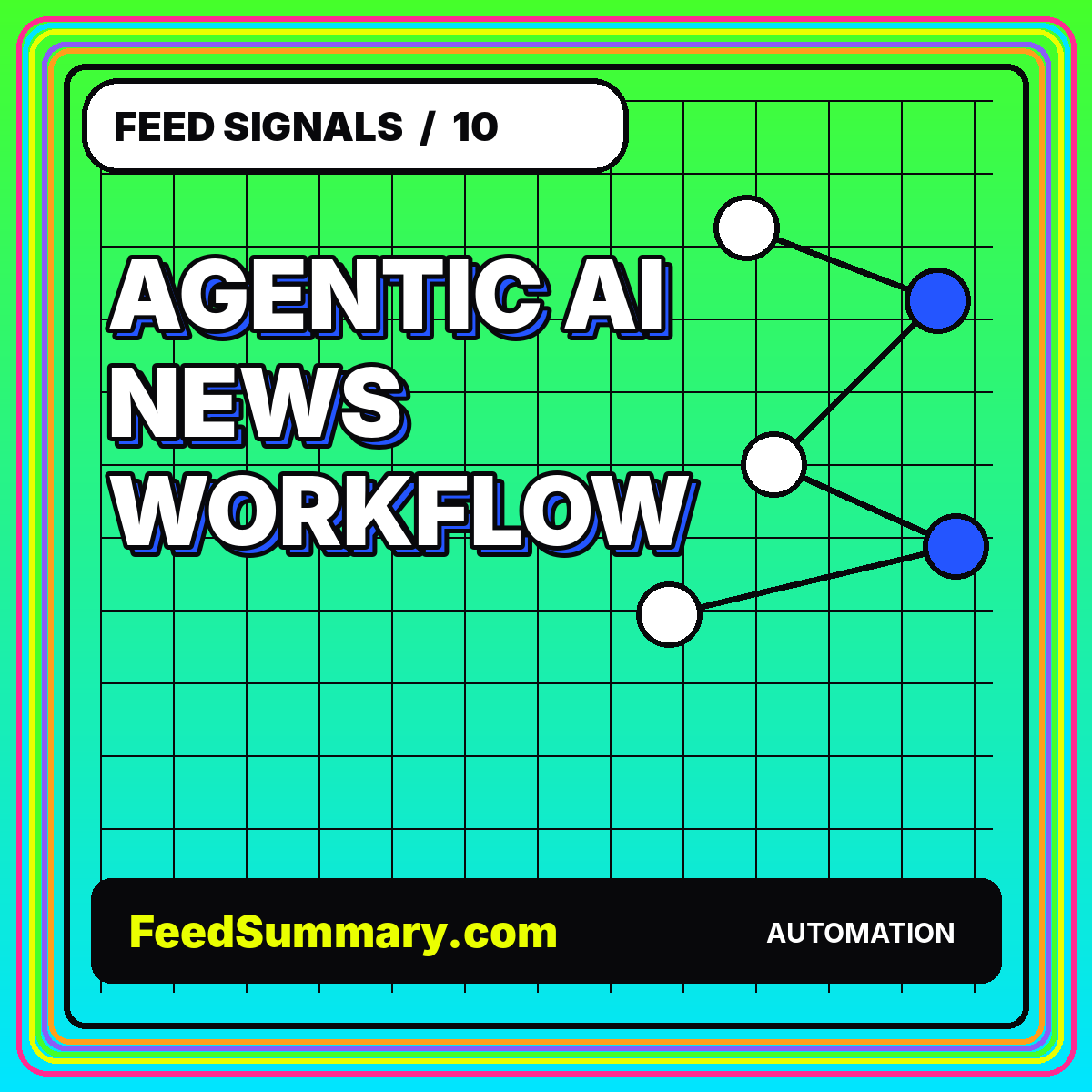 Neon editorial card for Building an Agentic AI News Agent Without Losing Editorial Control